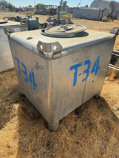 Used Tank, 350 Gallon, 316 Stainless Steel, LiquiTote, #5991126