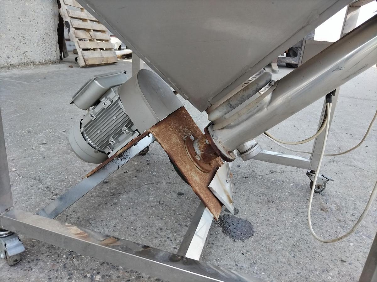 Used Conveyor, Screw, 4” x 91", Stainless Steel, Incline, 64.5" Discharge, #5991501