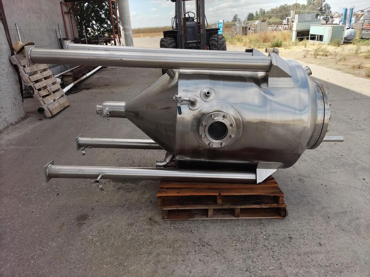 Used Tank, 250 Gallon, Jacketed, 80 PSI, Stainless Steel, ADM Stainless, #5991477