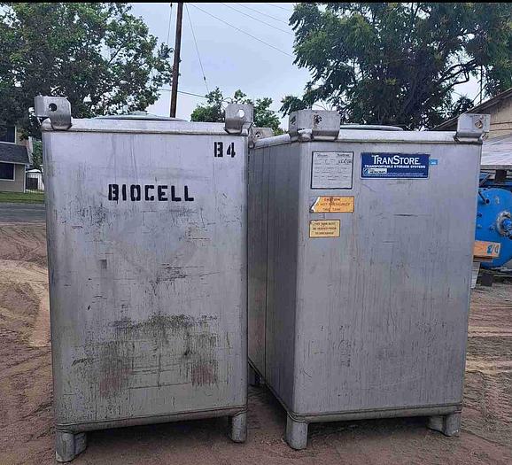 Used Bin, Tote, Metalcraft TransStore, 550 Gallon, 304 Stainless Steel, IBC Tote #S745158