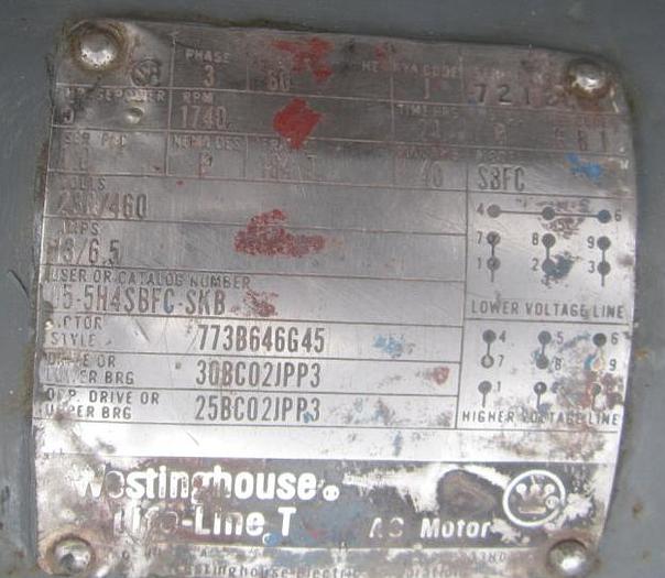 Used Pump, Centrif., 5 HP, 316 S/st, Worthinton, Mdl D1012, 3" #S739973