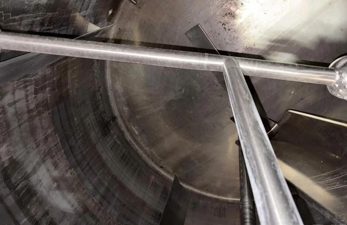 Used Kettle, 1,500 Gallon, Stainless Steel, Half-Pipe Jacketed, Mojonnier, #