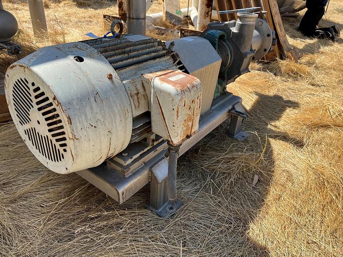 Used Pump, Centrif., S/st, 40 HP, S/st, 4" x 5", 8" Butterfly Valve - #S745265