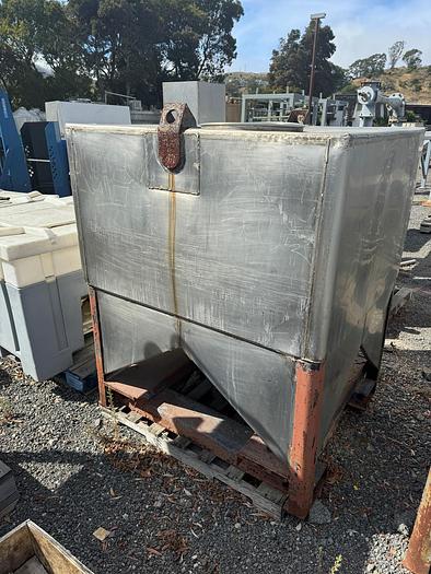Used Hopper, 40 CF, S/st, 50" X 42", Cone Btm, Flo Bin, #L737001