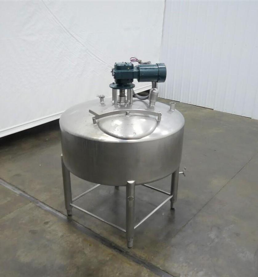Used Tank, 200 Gallon, Stainless Steel, Agitated, Crepaco, Side & Bottom Sweep Agitation, #5991727