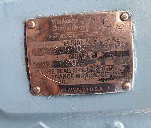 Used Pump, Positive, Waukesha, Mdl 060, 316 Stainless Steel, 3 HP #S745383