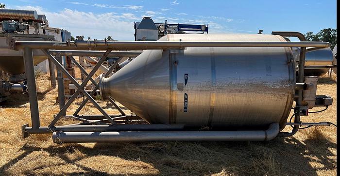 Used Tank, 2,250 Gallon, Stainless, Agit, Mueller #S745055