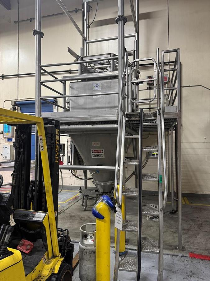 Used Sugar Receiving & Unloading System, Semi-Bulk / Rice Lake / Fristam, Stainless Steel, #5991615