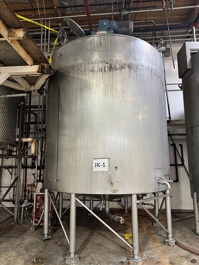 Used Tank, 6,000 Gallon, 316 Stainless, Jacket, Dbl Agitation, #5991016
