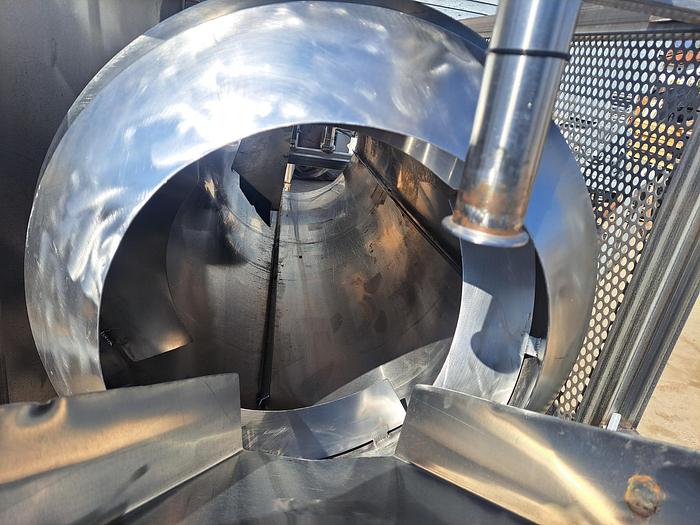 Used Seasoning Drum, 24" x 84", Stainless Steel, Dry & Liquid Application - #5363100