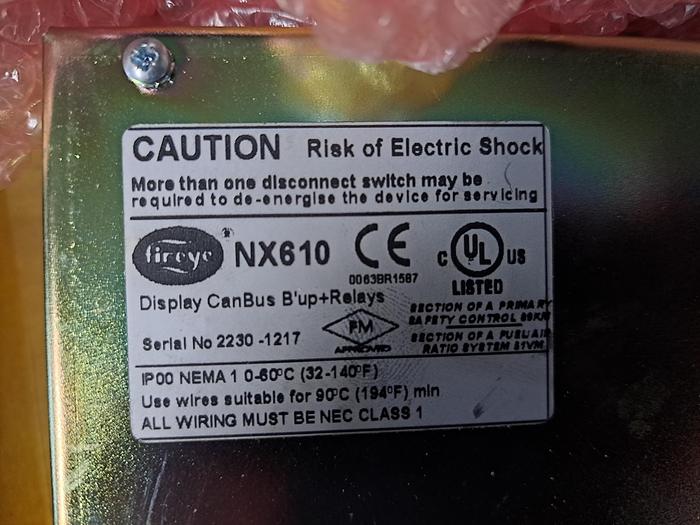 Unused Fireye, Model NX610, Controller