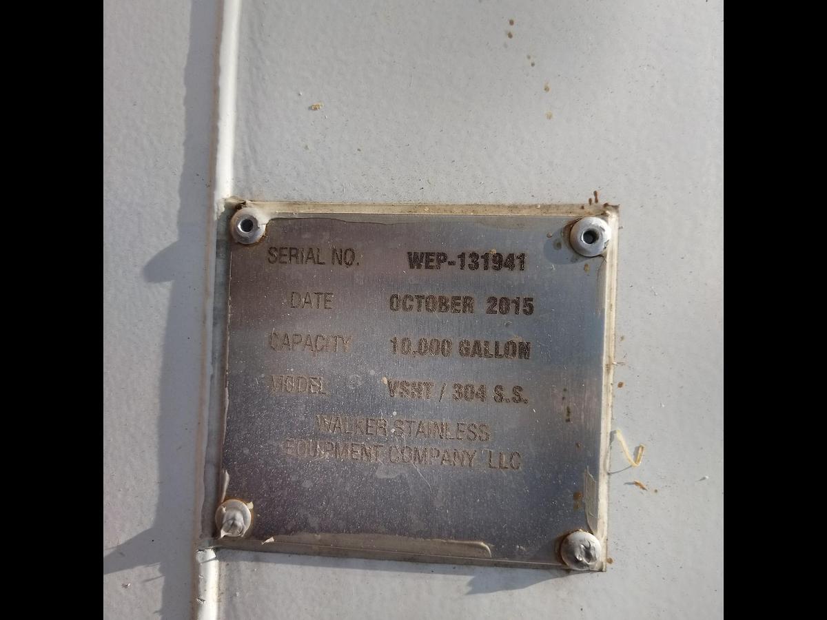 Used Tank, 10,000 Gallon, Stainless Steel, Walker, Insulated Silo, #5991521