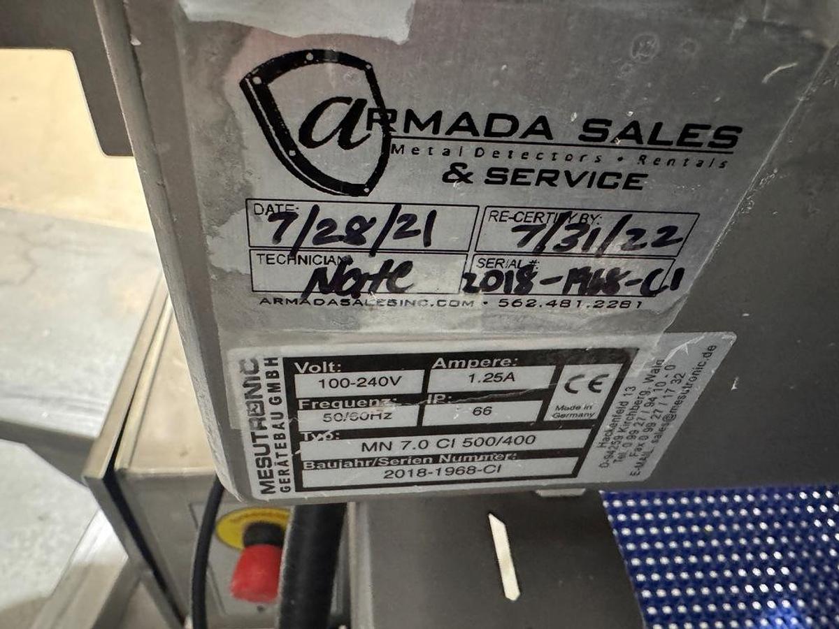 Used Detector, Metal,19" x 15", CEIA, Mesutronic Pegasus, Stainless Steel, #5991847