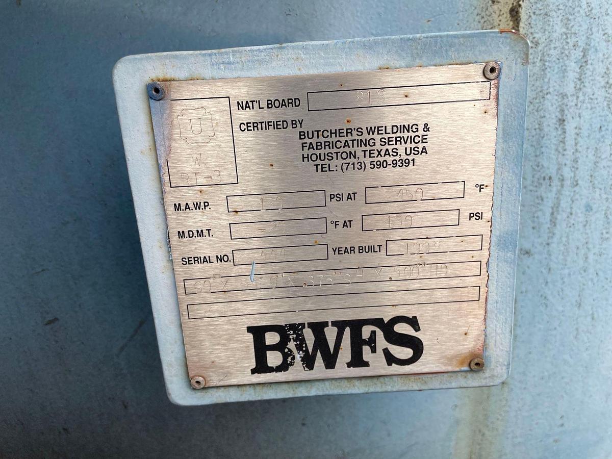 Used Autoclave, 60" x 54', Horizontal, 150 PSI, Mild Steel, Chain-Driven Rack, #