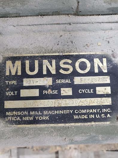 Used Mill, Attrition, 24", Munson, Mdl. K9V-24, 25 HP, #5762897