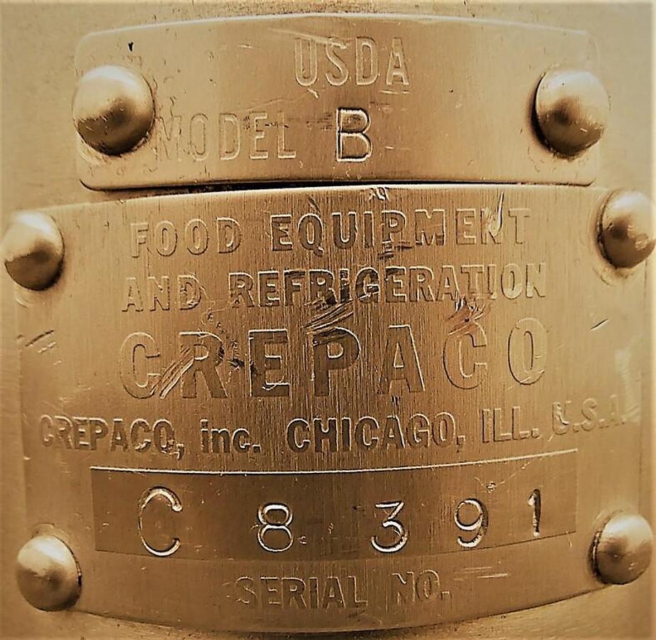 Used Tank, 200 Gallon, Stainless Steel, Agitated, Crepaco, Side & Bottom Sweep Agitation, #5991727