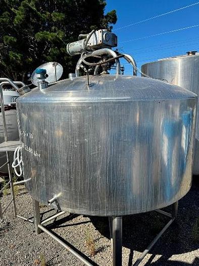 Used Tank, 1,000 Gallon, S/st, Jkt, DCI, Scrape Agit, CB/DT #S740387