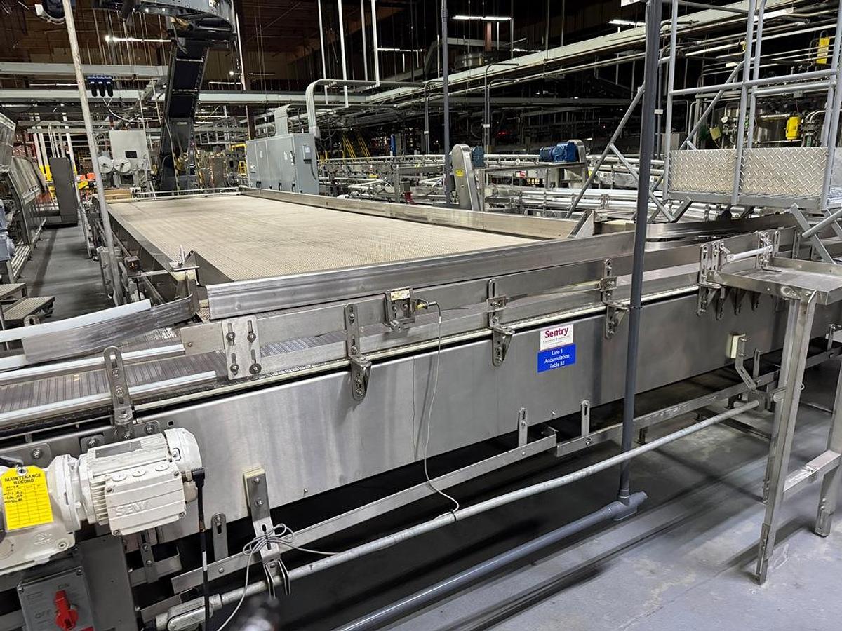 Used Bottling Line, 600–800 BPM, PET, US Bottlers Filler, Sidel Labeler, Kisters Shrink Wrapper, #5991608
