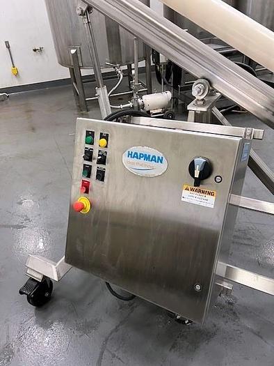 Used Conveyor, Screw, 4” wide x 12’ Long, Hapman, Stainless Steel #5880235