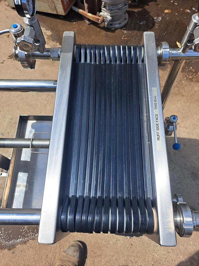 Used Filter Press, 400mm x 400mm (15.7" x 15.7"), Stainless Steel, Spadoni, Kappa, #5991567