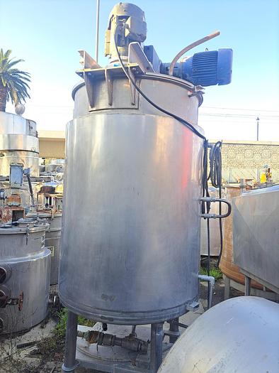Used Tank, 441 Gallon, S/st, Jkt, Agit, 44" x 66", DB/FT, RAS #C741854
