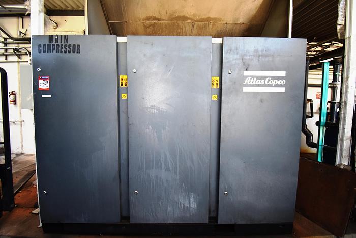 Used Compressor, Air, 166 HP, Atlas Copco, 132 PSI, Type GA110, #5991052