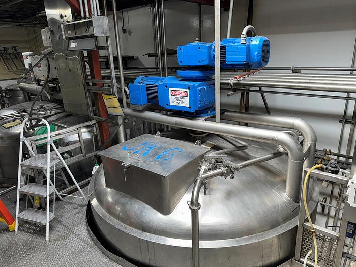 Used Tank, 2,750 Gallon, 316 Stainless Steel, Jacket, Agitated, #5991019