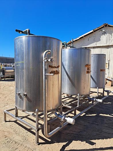 Used CIP System, 3-Tank, Stainless Steel, Pump, Heat Exchanger - #S745273