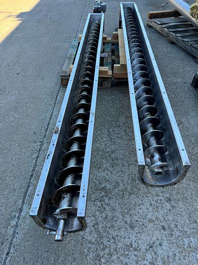 Used Conveyor, Screw, 6" Diameter X 20' Long, Stainless Steel, 1 HP, #5991111
