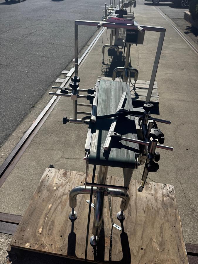 Used Conveyor, Belt, 5-3/4” X 21” & 25”,  (2) Belt Conveyors, Stainless Steel, #5991591