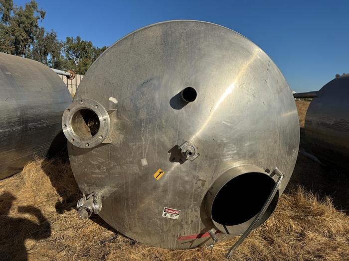 Used Tank, 2,000 Gallon, 316 Stainless Steel, 6' x 9', #5991032