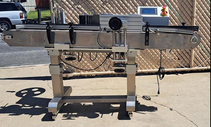 Used Labeler, Pressure Sensitive, Accutek 24 APS 106,  Includes Turntables #S745248