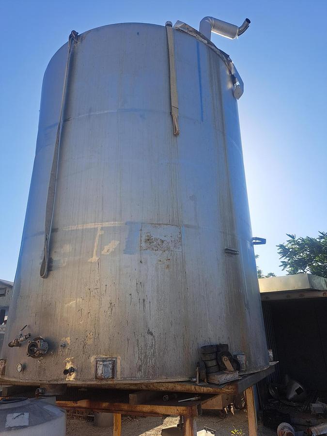 Used Tank, 12,000 Gallon, Stainless Steel, Storage Tank - #S744881