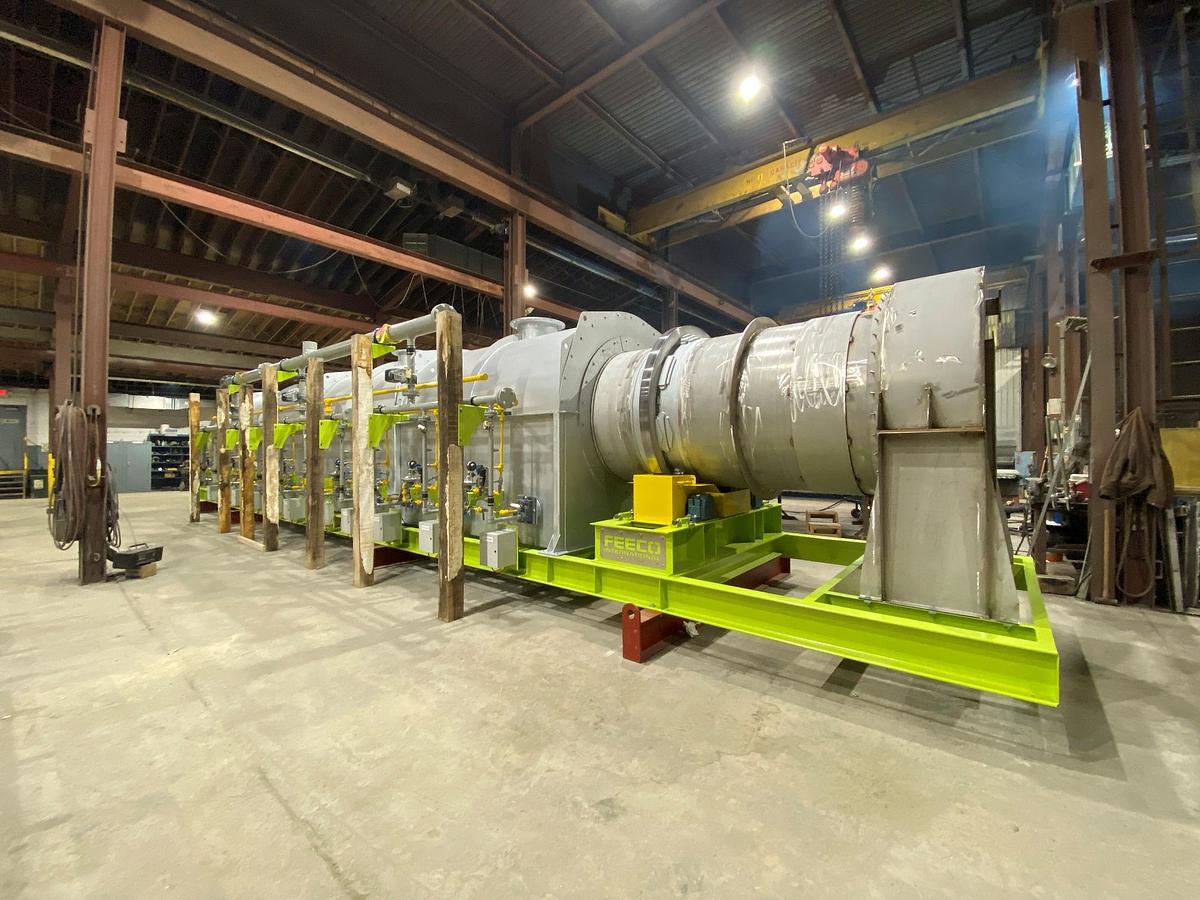 Used Kiln, Rotary, 4.5' Dia. x 50' L, 304L Stainless Steel, FEECO, Indirect Fired, Gas Fired, #5991747