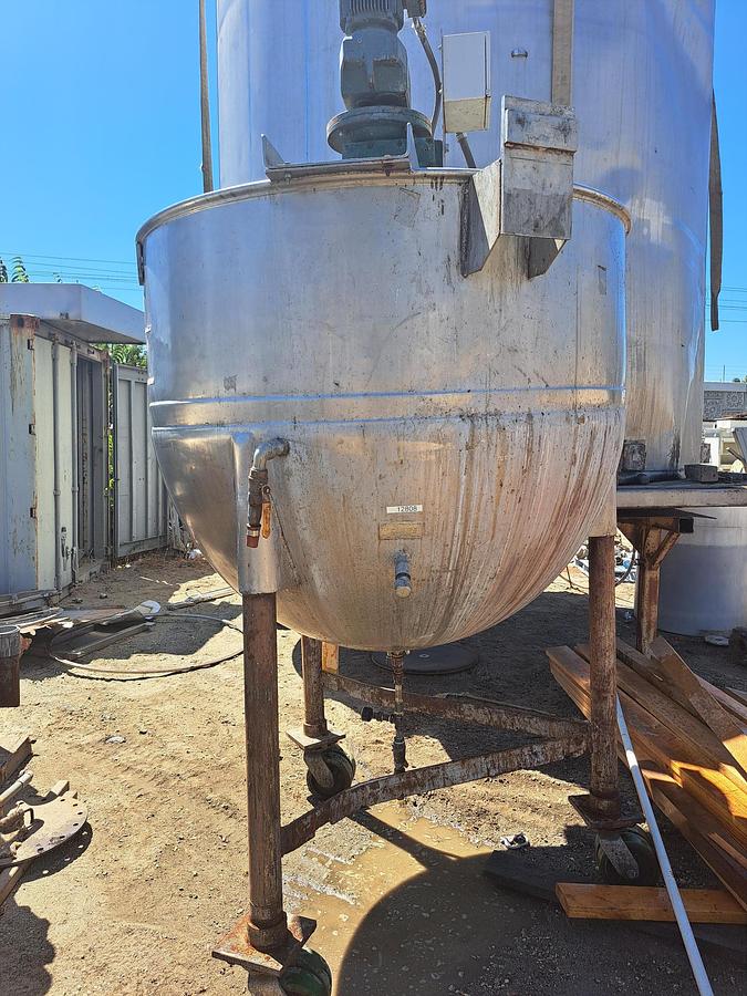 Used Kettle, 500-Gallon, Stainless Steel, Double Motion, Agitated, Lee #5991292