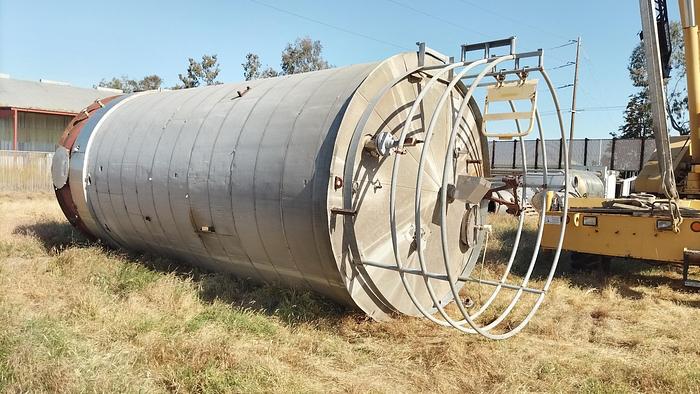 Used Tank, 14,000 Gallon, Stainless Steel, Insulated, Vertical, 11' X 22' #5432653