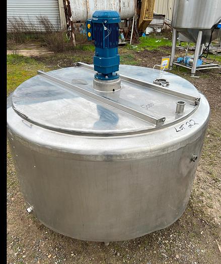 Used Tank, 175 Gallon, Stainless Steel, Jacketed, Agitated, Processor Tank #S744970
