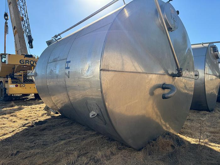 Used Tank, 6,000 Gallon, 316 Stainless Steel, Dish Bottom, Legs, #5991002
