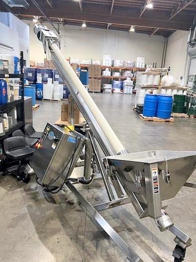 Used Conveyor, Screw, 4” wide x 12’ Long, Hapman, Stainless Steel #5880235