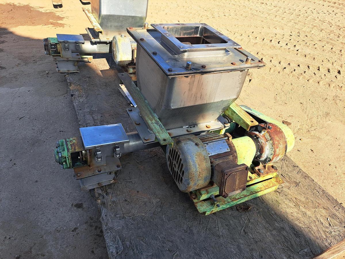 Used Feeder, Screw, 3" Diameter x 24" Long, Stainless Steel, 1 HP, #