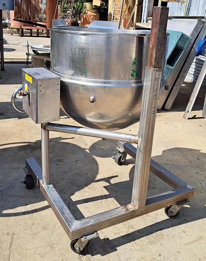 Used Kettle, 60 Gallon, S/st, Jkt, Groen, Mdl DL-60, Tilt