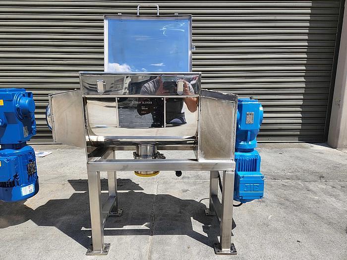 Used New 1 Cubic Foot Stainless Steel Ribbon Mixer, 1 HP