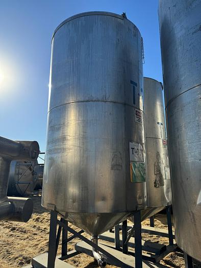 Used Tank, 750 Gallon, 316 Stainless Steel, Cone Bottom, #5991024