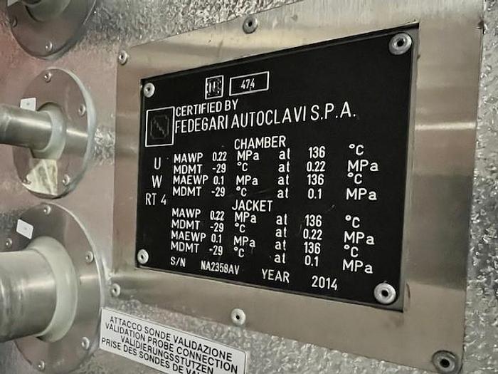 Used Autoclave, 51" x 59" X 99", Fedegari, 32 PSI, Model FOF8/9 #4903022