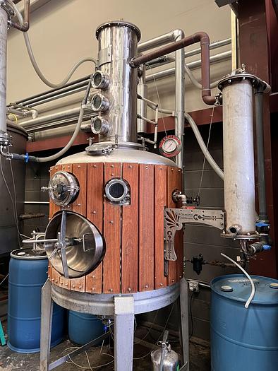 Used Still, 220 Gallon, S/st, Column, Condenser, Steam Heated, Insulated #C745096