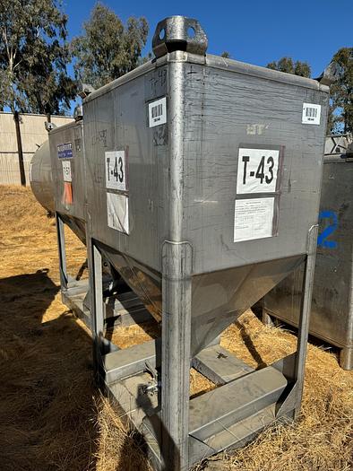 Used Tank, 425 Gallon, 316 Stainless Steel, LiquiTote, #5991123