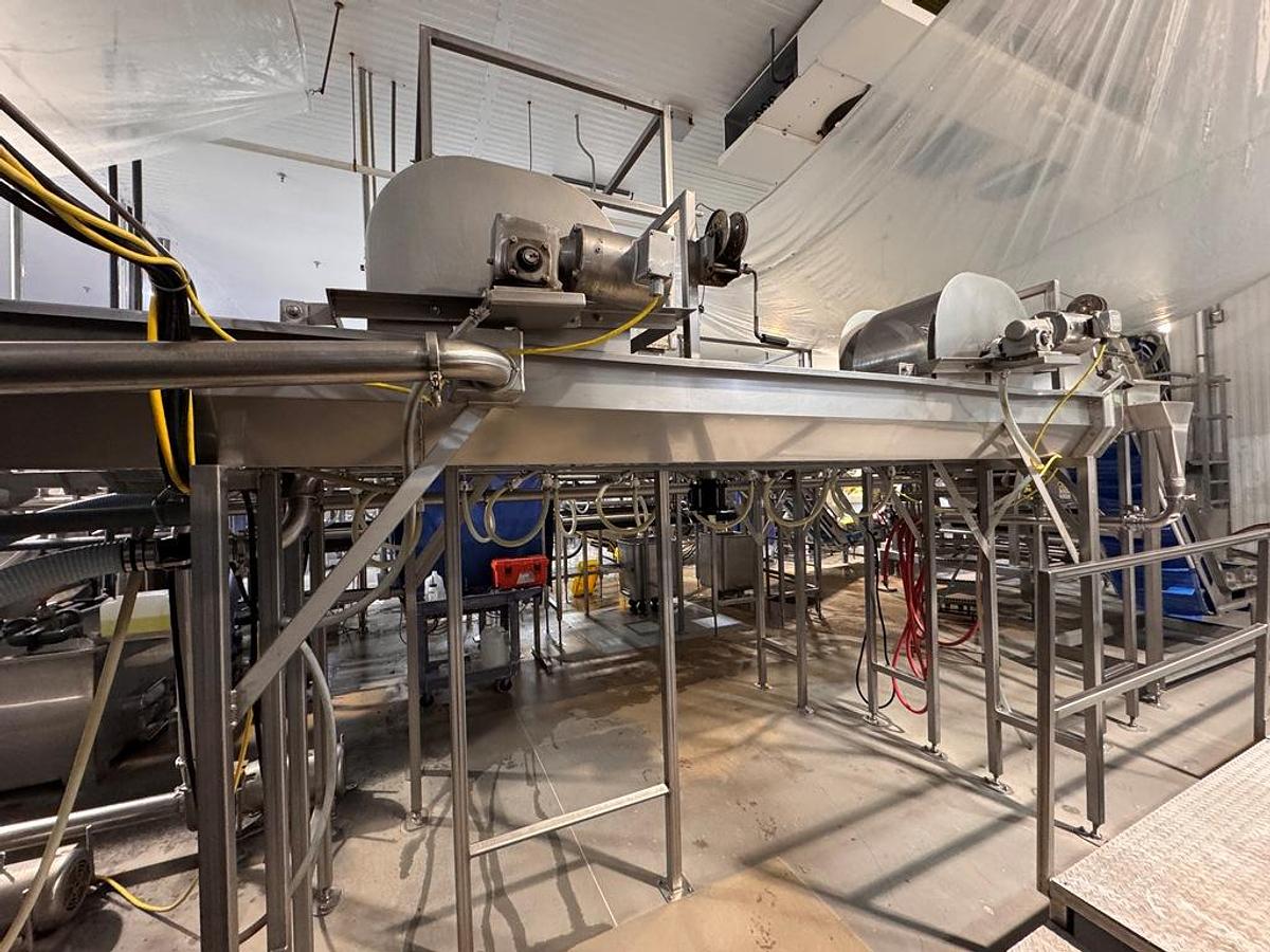 Used Washer, Flume, 16" x 100 linear feet, Stainless Steel, Dunk Reels, Pumps, #5991858