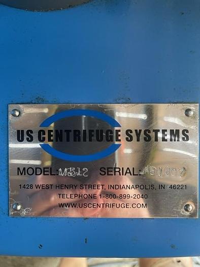Used Centrifuge, US Centrifuge, Model M512, 3 HP - #