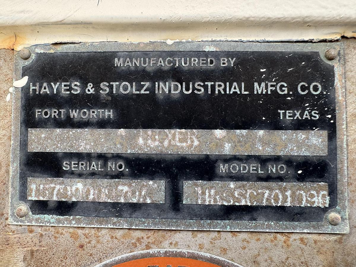 Used Mixer, Ribbon, 65 CF, Stainless Steel, Hayes & Stolz, Double Ribbon, #5991512
