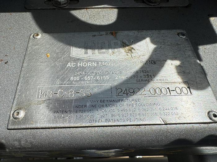 Used Mill, Nut Butter Mill, AC Horn, Model 148-C-8-SS, Stainless Steel, 30 HP #S745470